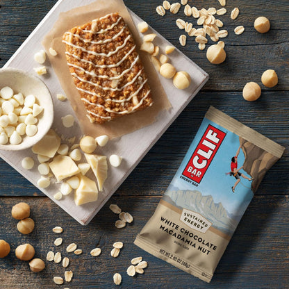CLIF BAR Energie- und Proteinriegel – Weiße Schokolade Macadamianuss – mit Bio-Hafer – 15er-Pack
