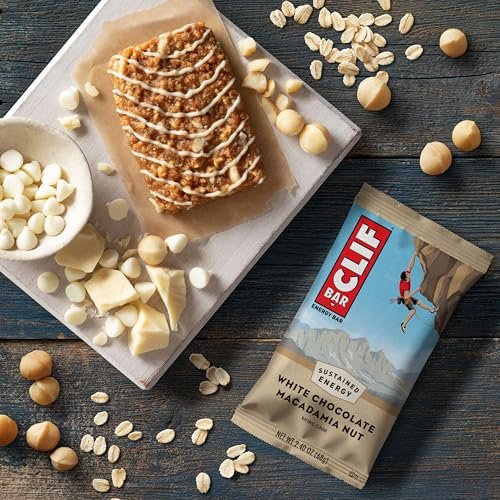 CLIF BAR Energie- und Proteinriegel – Weiße Schokolade Macadamianuss – mit Bio-Hafer – 15er-Pack
