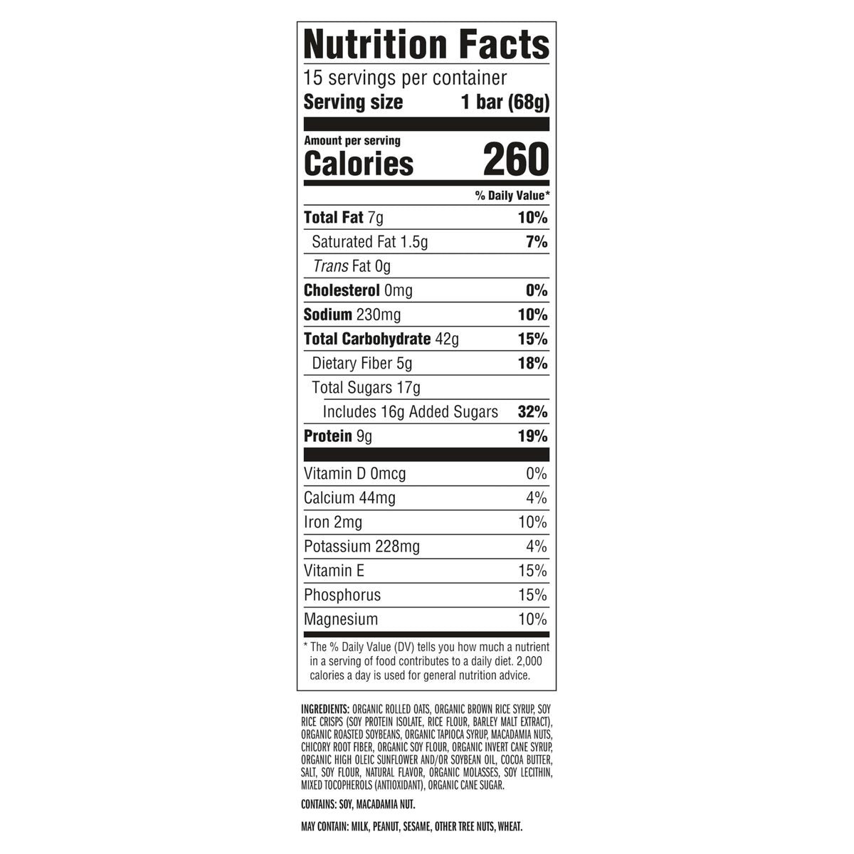 CLIF BAR Energie- und Proteinriegel – Weiße Schokolade Macadamianuss – mit Bio-Hafer – 15er-Pack