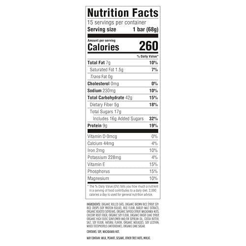 CLIF BAR Energie- und Proteinriegel – Weiße Schokolade Macadamianuss – mit Bio-Hafer – 15er-Pack