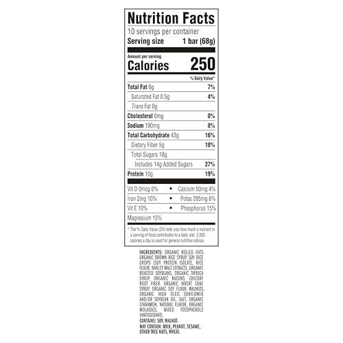 CLIF BAR Energieriegel - Haferflocken Rosinen Walnuss - mit Bio-Hafer - 10er Pack