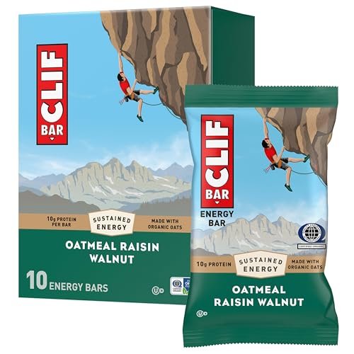 CLIF BAR Energieriegel - Haferflocken Rosinen Walnuss - mit Bio-Hafer - 10er Pack