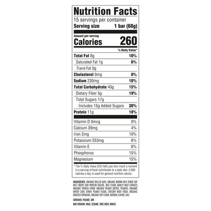 CLIF BAR – Energie- & Proteinriegel – Knusprige Erdnussbutter – mit Hafer aus biologischem Anbau – Energieriegel – Non-GMO – (15er Pack)