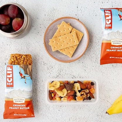 CLIF BAR – Energie- & Proteinriegel – Knusprige Erdnussbutter – mit Hafer aus biologischem Anbau – Energieriegel – Non-GMO – (15er Pack)
