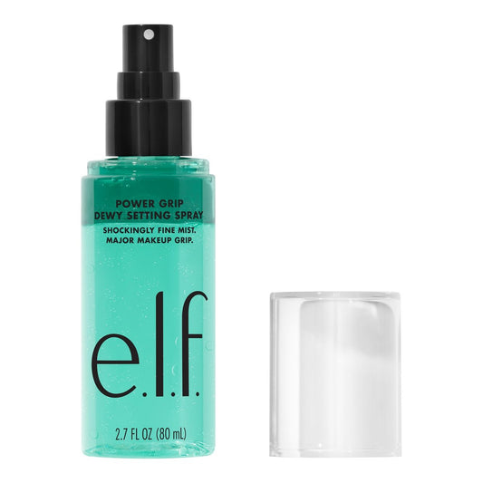 e.l.f. Power Grip Dewy Setting Spray – Feiner Nebel mit Hyaluronsäure für einen hydratisierten, strahlenden Finish