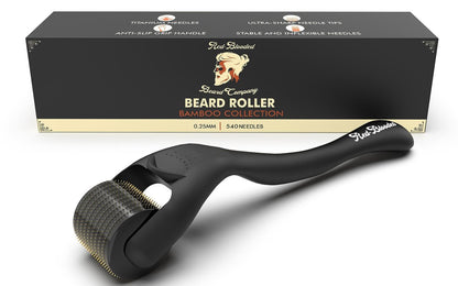 Beard Derma Roller für Bart & Kopfhaut – Microneedling Dermaroller mit Titan-Nadeln für dichteres Bartwachstum, Bartlücken-Füller für Männer