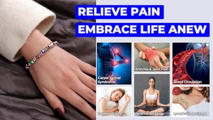 STCORPS7 Magnetarmband für Arthritis, Energie-Gesundheitsschmuck, Therapie für Schlaf, Kristallarmbänder bringen Glück, Wohlstand und Glück (3 Stück bunt), 23,9 cm