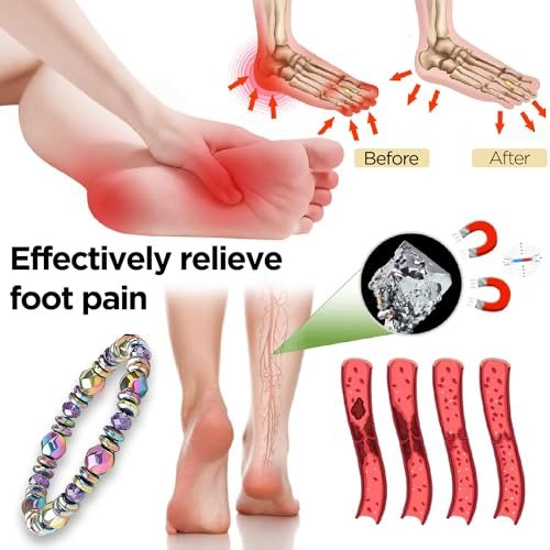 STCORPS7 Magnetarmband für Arthritis, Energie-Gesundheitsschmuck, Therapie für Schlaf, Kristallarmbänder bringen Glück, Wohlstand und Glück (3 Stück bunt), 23,9 cm