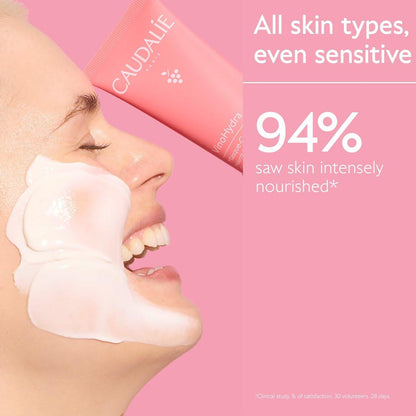 Caudalie VinoHydra Feuchtigkeitsmaske – 10-Minuten-Hydratations-Booster mit Centella Asiatica, 75 ml