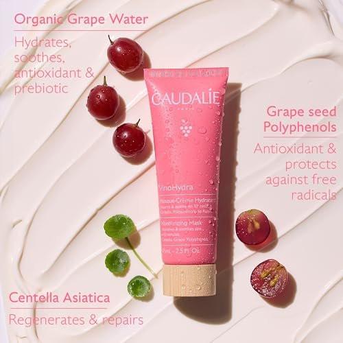 Caudalie VinoHydra Feuchtigkeitsmaske – 10-Minuten-Hydratations-Booster mit Centella Asiatica, 75 ml