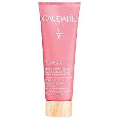 Caudalie VinoHydra Feuchtigkeitsmaske – 10-Minuten-Hydratations-Booster mit Centella Asiatica, 75 ml