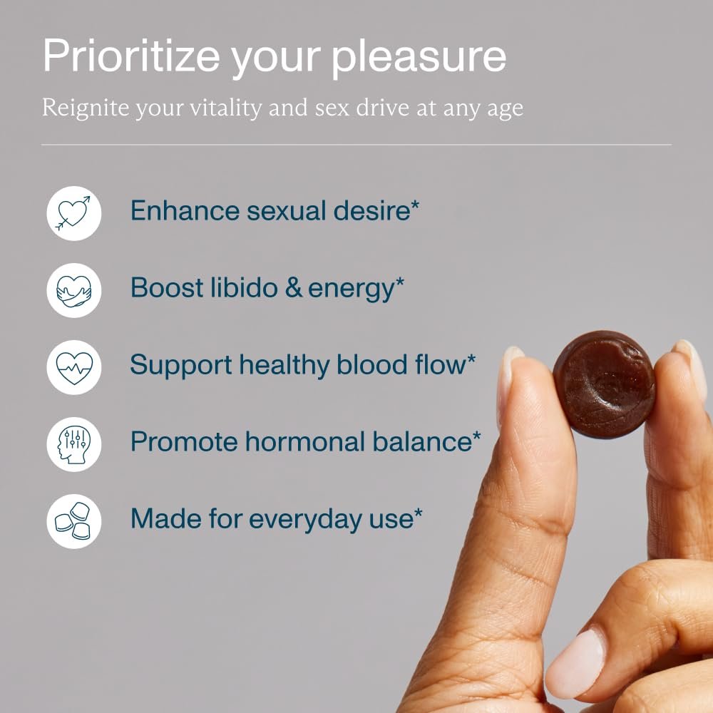 FOCL Female Libido Booster für Frauen – Steigert Verlangen, Erregung, Energie & unterstützt Hormonbalance – Bockshornklee, Grüner Tee (30 Gummies, Erdbeer-Sahne)