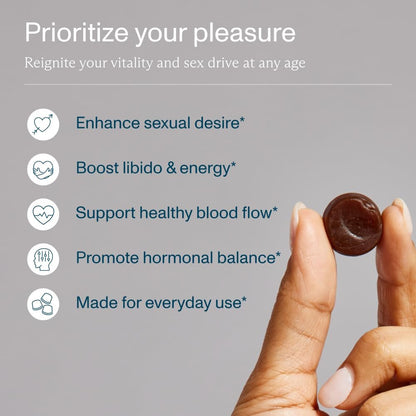 FOCL Female Libido Booster für Frauen – Steigert Verlangen, Erregung, Energie & unterstützt Hormonbalance – Bockshornklee, Grüner Tee (30 Gummies, Erdbeer-Sahne)