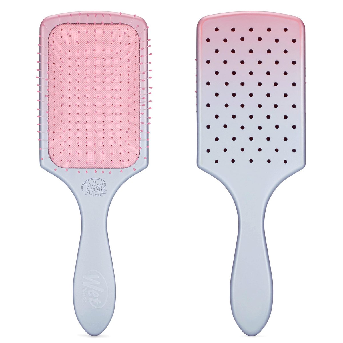 Wet Brush Paddle Detangler Haarbürste, Pink/Lila (Feel Good Ombre), ultraweiche IntelliFlex-Borsten mit AquaVent-Design, ideal für Behandlung & Maskenauftrag, Frauen, Männer, nasses, trockenes und geschädigtes Haar