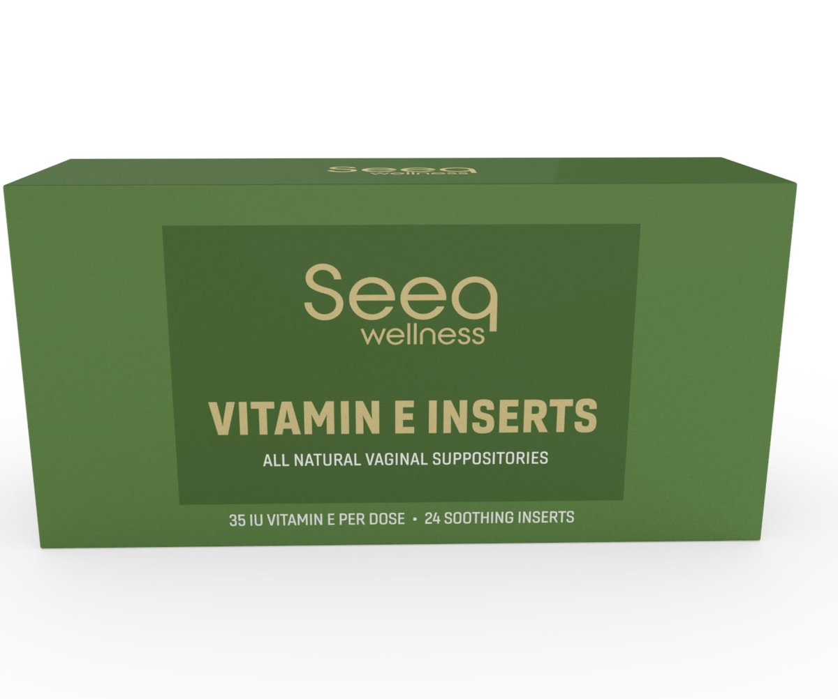Seeq Wellness Vitamin-E-Zäpfchen – Linderung bei vaginaler Trockenheit und Reizungen – Unterstützung in den Wechseljahren – Natürliche Intimpflege – 35 IE – 24 Stück
