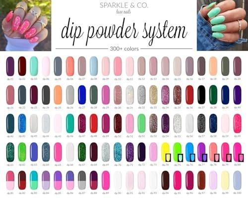 Sparkle & Co. Dip Powder – dp.332 Sunshadow (Weiß zu Schwarz Opal Sonnenwechsel) 1 Unze Tauchpulverglas für Maniküre DIY Frühlingston, Keine Lampe erforderlich