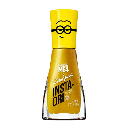 Sally Hansen Insta-Dri Despicable Me Nagellack | Schnelltrocknend, langanhaltend, streifenfreier Glanz | Deckend, schimmernd | 775 Going Mega | Metallic Gold Gelb Nagellack