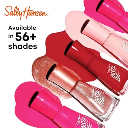 Sally Hansen Insta-Dri Nagellack Despicable Me | Schnelltrocknend, Langhaftend, Streifenfrei Glänzend | Deckend, Glitzernd | 772 Deeply Despicable | Schwarzer Schimmer Nagellack