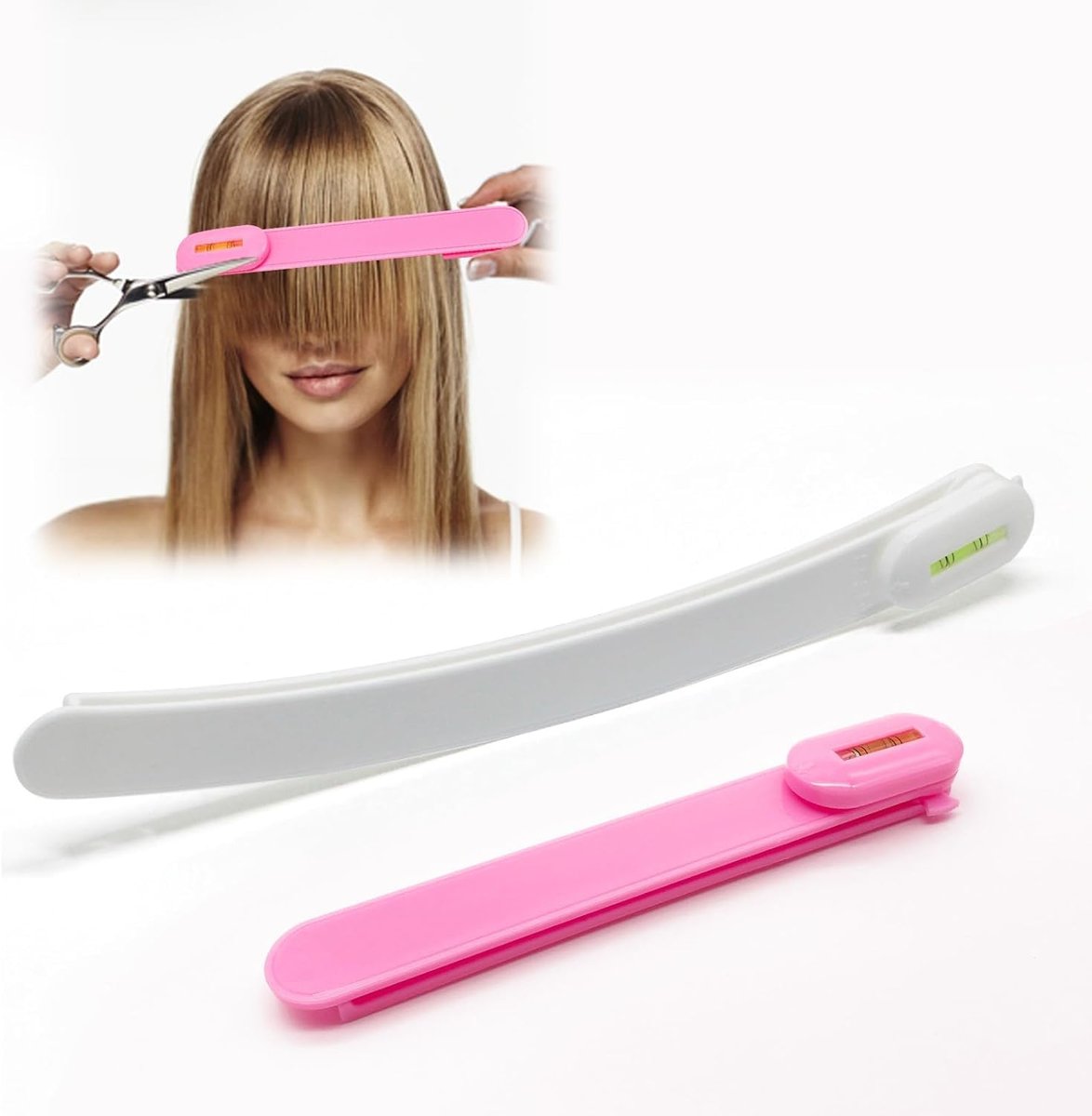 TagRecove Professionelles Haarschnitt-Set für Frauen – Geschenk, Einfach zu verwendender Spliss-Trimmer, DIY-Haarschnitt-Werkzeug für Pony, Layers, Bobs, Praktischer Haarschneide-Clip, Pink