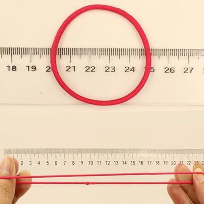 200 Stück 4cm Elastische Haargummis Mehrfarbig – Dünne Haarbänder ohne Knicke – Schonende Haargummis für Frauen und Mädchen