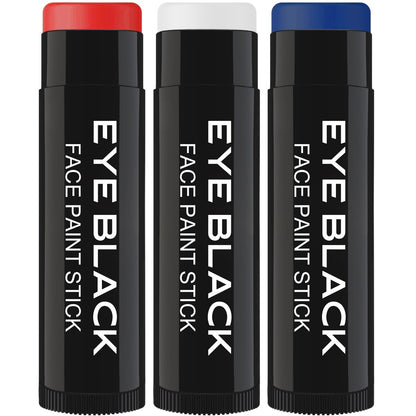 DALVGFN DREIFARBIGER EYE BLACK STICK – Blendschutz für Baseball, Football, Softball, Lacrosse – Schweißfestes Augenschwarz – Glatte & langanhaltende Farbe