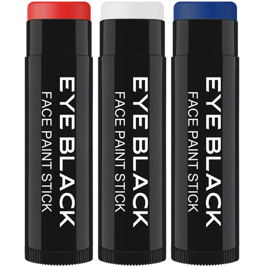 DALVGFN DREIFARBIGER EYE BLACK STICK – Blendschutz für Baseball, Football, Softball, Lacrosse – Schweißfestes Augenschwarz – Glatte & langanhaltende Farbe