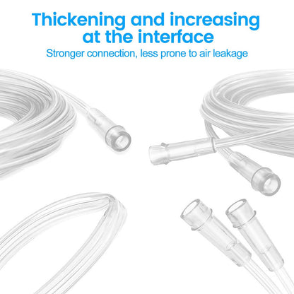 5 Fuß High-Flow Sauerstoffverlängerungsschlauch – Transparent, knickfest, PVC, 3er-Pack