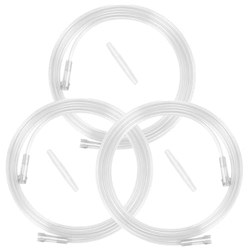 5 Fuß High-Flow Sauerstoffverlängerungsschlauch – Transparent, knickfest, PVC, 3er-Pack