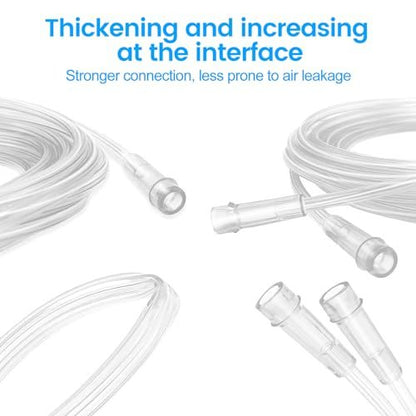 5 Fuß High-Flow Sauerstoffverlängerungsschlauch – Transparent, knickfest, PVC, 3er-Pack