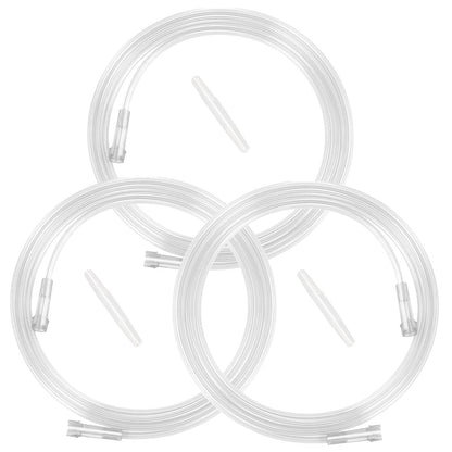 5 Fuß High-Flow Sauerstoffverlängerungsschlauch – Transparent, knickfest, PVC, 3er-Pack