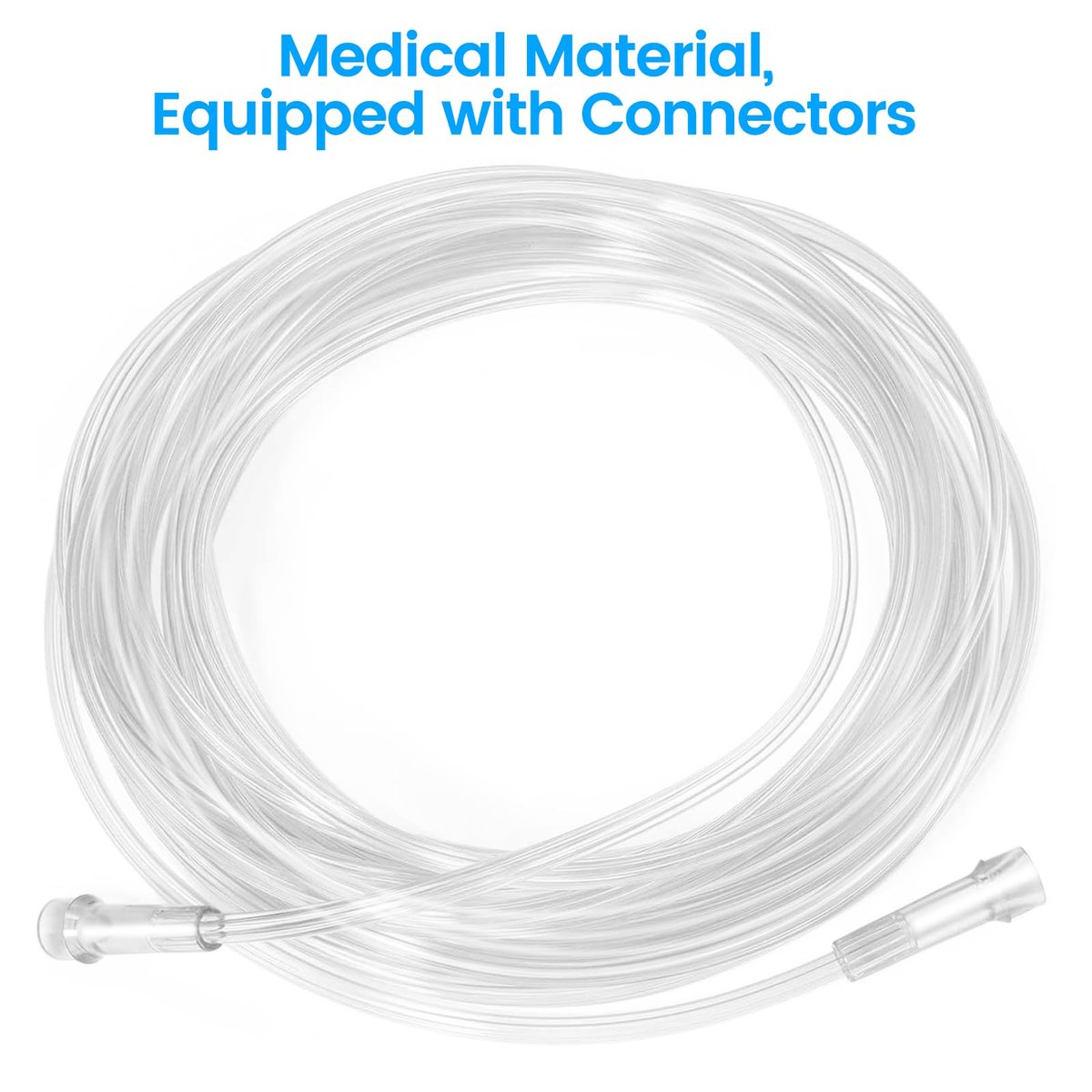 5 Fuß High-Flow Sauerstoffverlängerungsschlauch – Transparent, knickfest, PVC, 3er-Pack