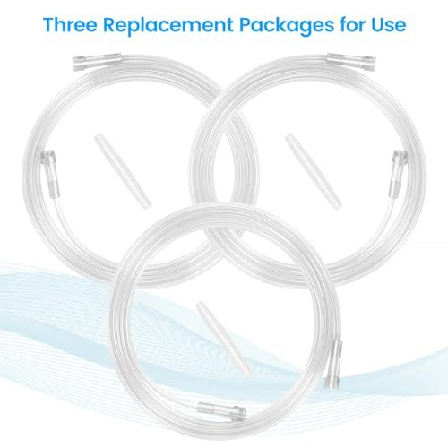 5 Fuß High-Flow Sauerstoffverlängerungsschlauch – Transparent, knickfest, PVC, 3er-Pack