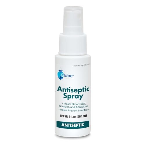 Globe Erste Hilfe Antiseptisches Spray, Wundreiniger, Benzalkoniumchlorid für kleine Schnitte, Schürfwunden und Verbrennungen, 60 ml (1)