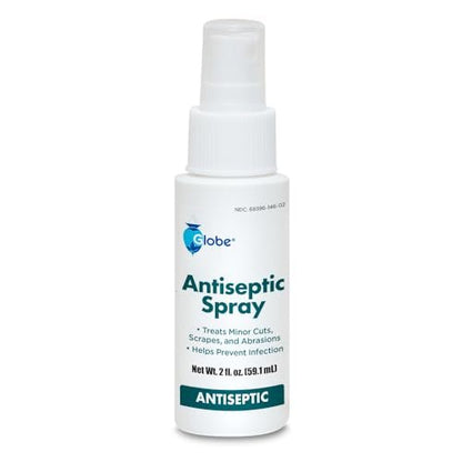 Globe Erste Hilfe Antiseptisches Spray, Wundreiniger, Benzalkoniumchlorid für kleine Schnitte, Schürfwunden und Verbrennungen, 60 ml (1)