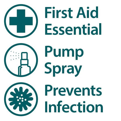 Globe Erste Hilfe Antiseptisches Spray, Wundreiniger, Benzalkoniumchlorid für kleine Schnitte, Schürfwunden und Verbrennungen, 60 ml (1)