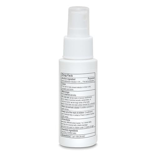 Globe Erste Hilfe Antiseptisches Spray, Wundreiniger, Benzalkoniumchlorid für kleine Schnitte, Schürfwunden und Verbrennungen, 60 ml (1)