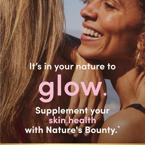 Nature's Bounty Vitamin C und Hyaluronsäure Kapseln – Für strahlende Haut, Immunsystem & Kollagenproduktion, 120 Kapseln (60 Tage Vorrat)