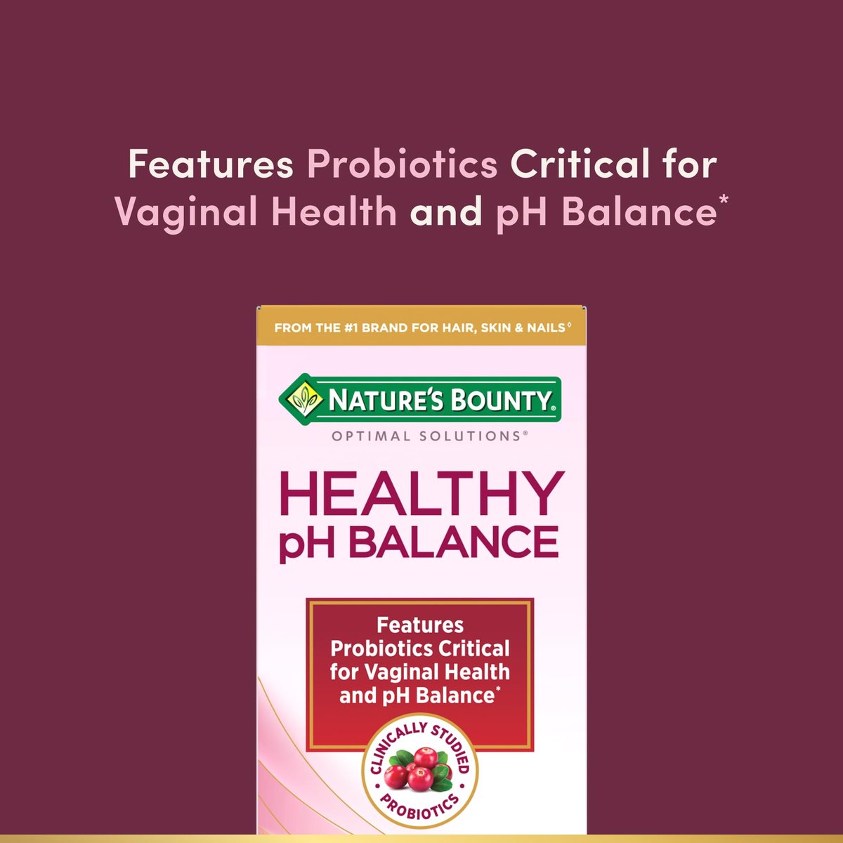 Nature's Bounty Probiotika für Frauen, Vaginale Probiotika für gesundes pH-Gleichgewicht, 2 Milliarden KBE, klinisch geprüfte Stämme, Optimal Solutions pH-Gleichgewicht Kapseln, 30 vegetarische Kapseln