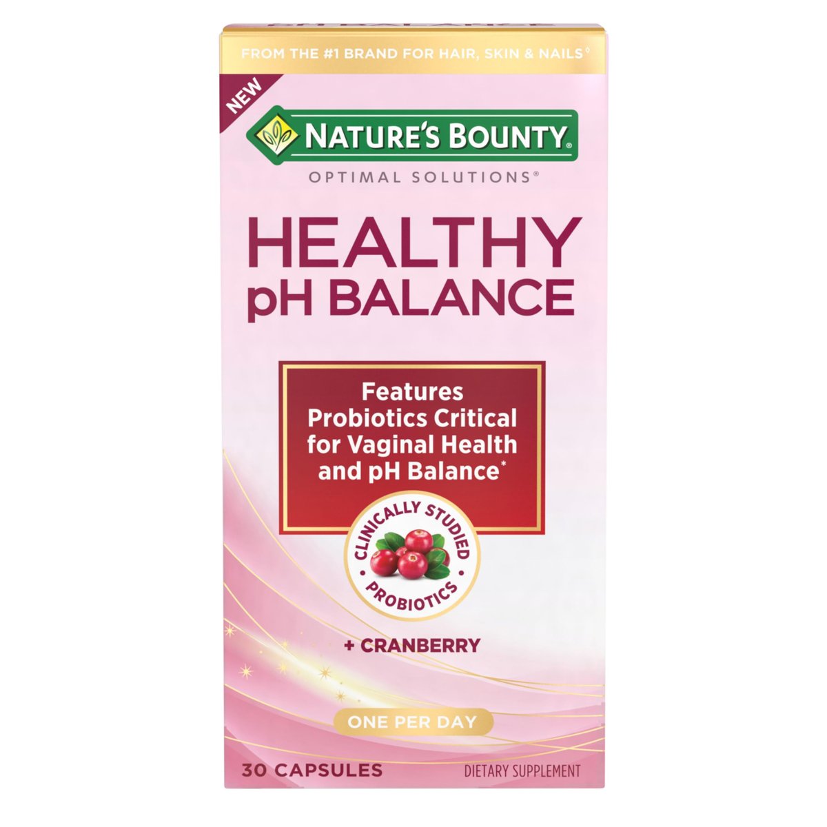 Nature's Bounty Probiotika für Frauen, Vaginale Probiotika für gesundes pH-Gleichgewicht, 2 Milliarden KBE, klinisch geprüfte Stämme, Optimal Solutions pH-Gleichgewicht Kapseln, 30 vegetarische Kapseln
