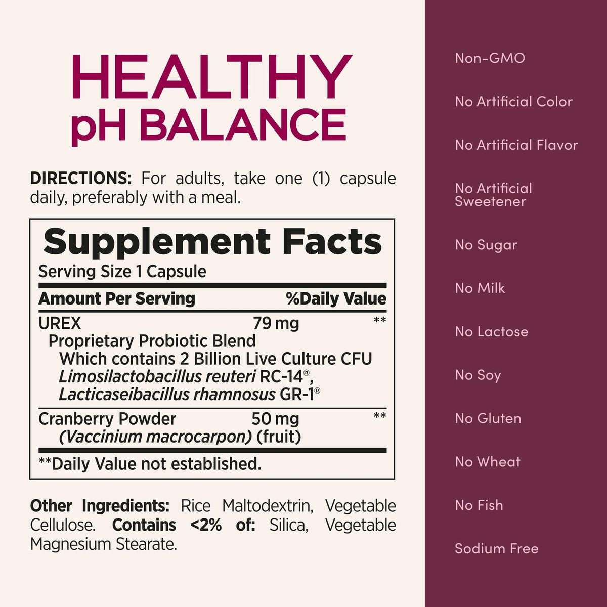 Nature's Bounty Probiotika für Frauen, Vaginale Probiotika für gesundes pH-Gleichgewicht, 2 Milliarden KBE, klinisch geprüfte Stämme, Optimal Solutions pH-Gleichgewicht Kapseln, 30 vegetarische Kapseln