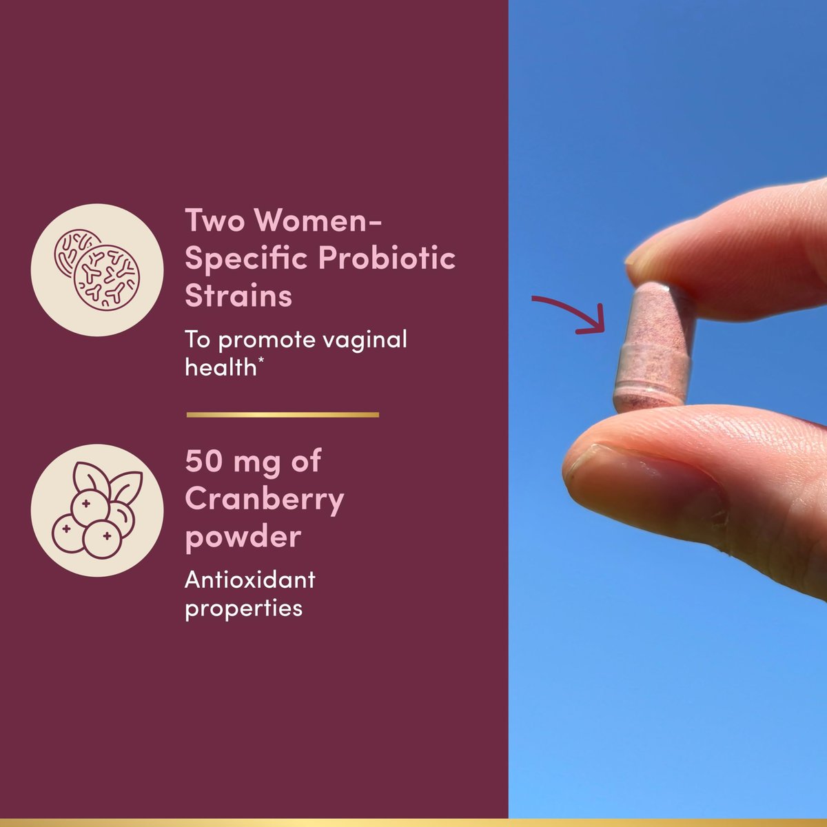Nature's Bounty Probiotika für Frauen, Vaginale Probiotika für gesundes pH-Gleichgewicht, 2 Milliarden KBE, klinisch geprüfte Stämme, Optimal Solutions pH-Gleichgewicht Kapseln, 30 vegetarische Kapseln