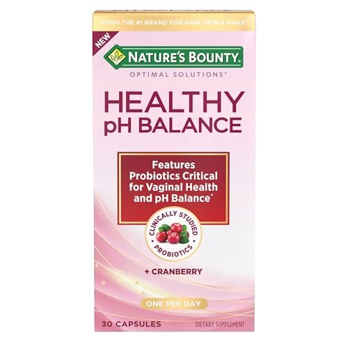 Nature's Bounty Probiotika für Frauen, Vaginale Probiotika für gesundes pH-Gleichgewicht, 2 Milliarden KBE, klinisch geprüfte Stämme, Optimal Solutions pH-Gleichgewicht Kapseln, 30 vegetarische Kapseln