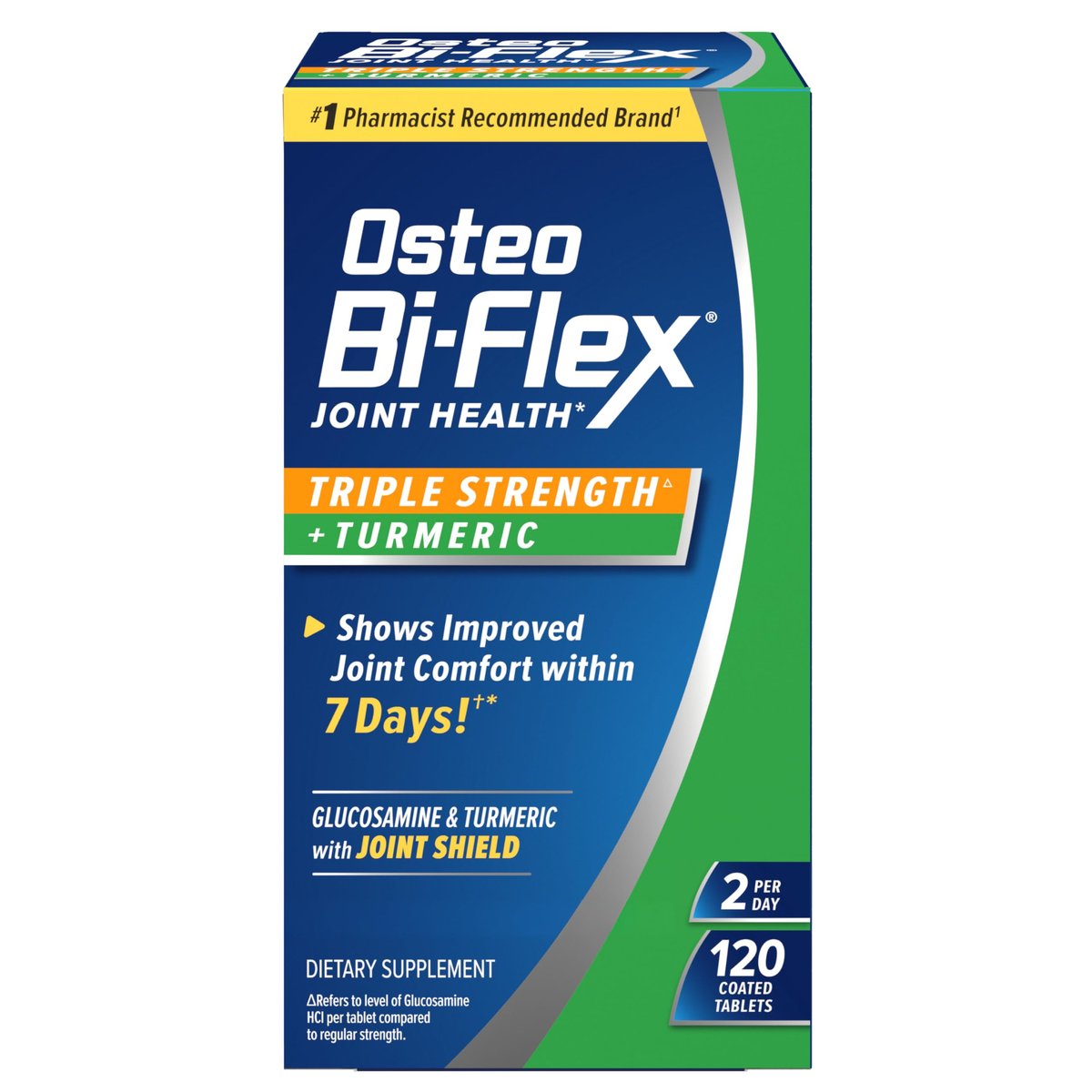 Osteo Bi-Flex Glucosamin Triple Strength mit Kurkuma – 120 Tabletten für 60 Tage, Gelenkunterstützung und Beweglichkeit