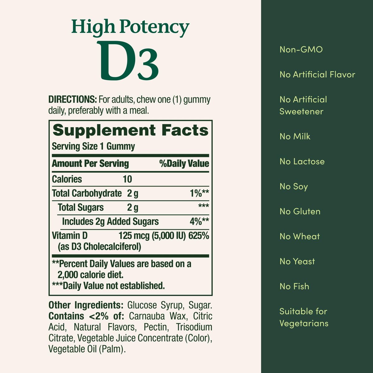 Nature's Bounty Vitamin D 5000 IE Gummis für Erwachsene - Hochdosiertes Vitamin D3 zur Unterstützung des Immunsystems und der Knochengesundheit - Erdbeergeschmack - 60 vegane Gummis (2-Monats-Vorrat)