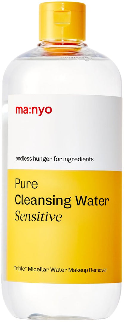 MANYO Pure Cleansing Water – Triple Micellar Technologie für empfindliche Haut, Make-up Entferner & feuchtigkeitsspendender Reiniger, Koreanische Hautpflege 500 ml
