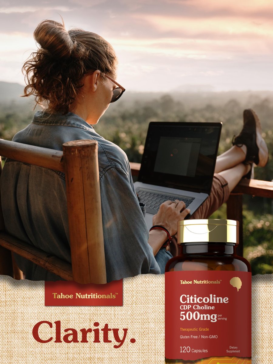 Tahoe Nutritionals Citicolin Supplement | 500mg | 120 Kapseln | CDP-Cholin | Therapeutische Qualität | Non-GMO & Glutenfrei