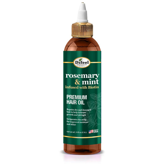 Difeel Rosmarin und Minze Premium Haaröl mit Biotin 8 oz. - Natürliches Öl für Haarwachstum