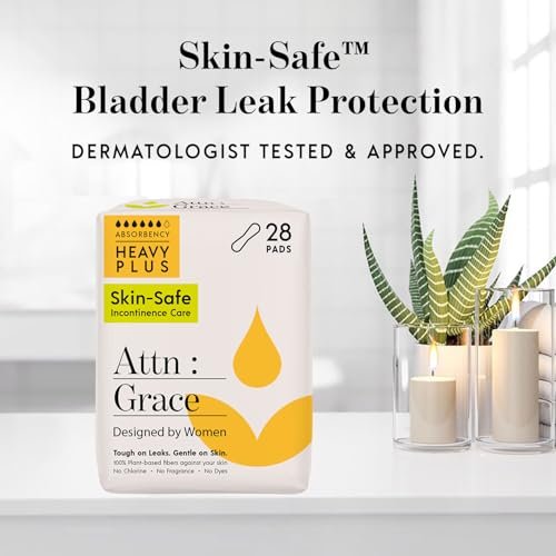 Attn: Grace Heavy Plus Inkontinenz-Einlagen für Frauen, 28er-Pack – Pflanzenbasiert, Hohe Saugfähigkeit, Atmungsaktiv – Einlagen für starke Blasenschwäche & empfindliche Haut