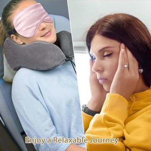 JroyJoy Seiden Schlafmasken - 4er Pack Superweiche Augenmaske für Damen & Herren - 100% Lichtdicht - Null Augeninnendruck - Schlafbrille mit verstellbarem Band - Reise-Augenabdeckung (Schwarz, Pink, Blau, Grau)