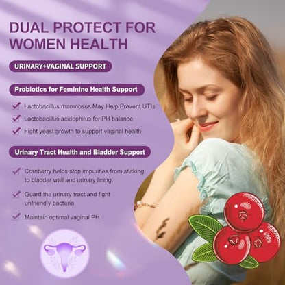OMOGS Frauen Probiotikum 180 Milliarden KBE, 18 Stämme mit organischen Präbiotika, Cranberry-Extrakt, D-Mannose & Verdauungsenzyme – für Verdauung, Immunsystem, pH-Gleichgewicht & Harnwegsgesundheit, 90 Kapseln